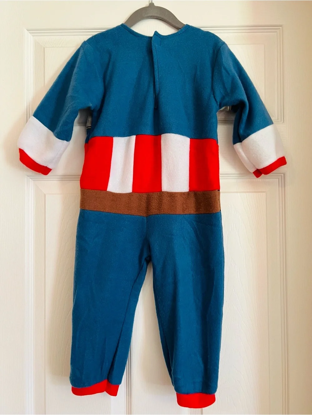Jazwares Marvel Avengers Captain America Toddler Costume Fleece Romper w/ Hat 5T